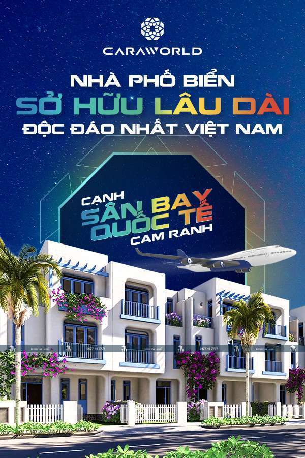 Caraworld nhà phố biển sở hữu lâu dài tại Cam Ranh